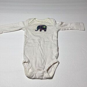 Carter's White Bodysuit Elephant Logo Size 9 Months